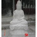 white stone sitting guanyin statue